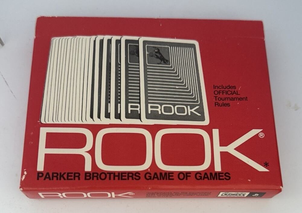 Vintage 1968 Rook card game by Parker Brothers Complete Plastic Case Unopened